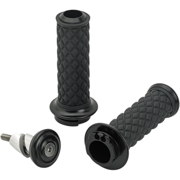 (image for) BILTWELL Alumicore Dual-Cable Grip Set - Black