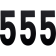 (image for) Standard Numbers - 8" Black - No. 5
