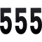 (image for) Standard Numbers - 8" Black - No. 5