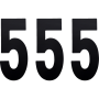 (image for) Standard Numbers - 8" Black - No. 5