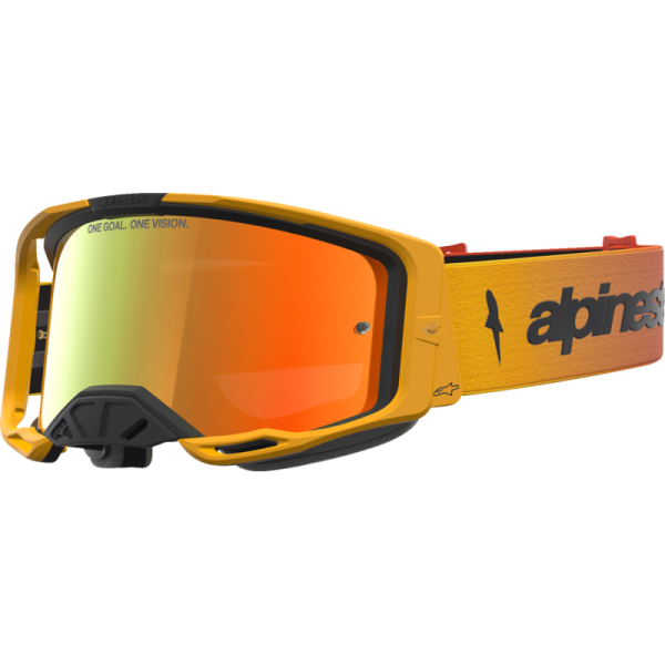 (image for) ALPINESTARS GOGGLES Alpinestars Vision 8 Goggles - Amber Fire Red/Black (Mirror Red Lens)