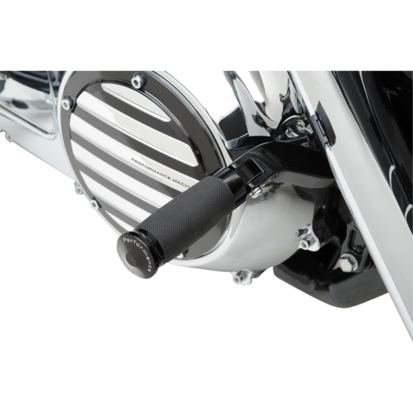 (image for) Performance Machine Male-Mount Footpegs Rubber-Wrapped Black