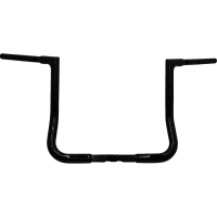 (image for) 1 1/4" EZ Install Flat Top Handlebars - Gloss Black, 14" Rise