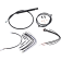 (image for) Burly Brand Black Handlebar Cable/Line Install Kit, For 12" Ape hanger bar