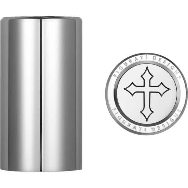 (image for) FIGURATI DESIGNS Docking Cover Mirror Polished w/ Cross
