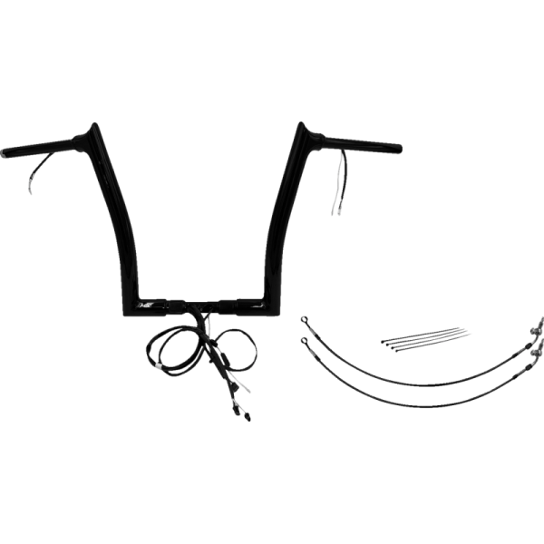 (image for) EZ Install Handlebar Kit Gloss Black 14" Rise