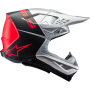 (image for) Alpinestars S-M10 Supertech Helmet, Flood - Silver/Black/Fluo Orange, Size S