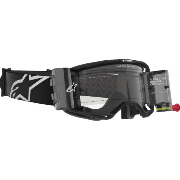 (image for) ALPINESTARS GOGGLES Alpinestars Vision 8 Goggle with Roll-Offs, Corp Black/Black with Clear Lens