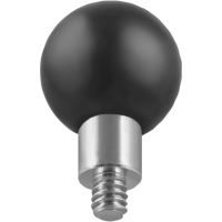 (image for) 1" dia. rubber ball w/ 1/4"-20 camera threaded steel stud w/o base