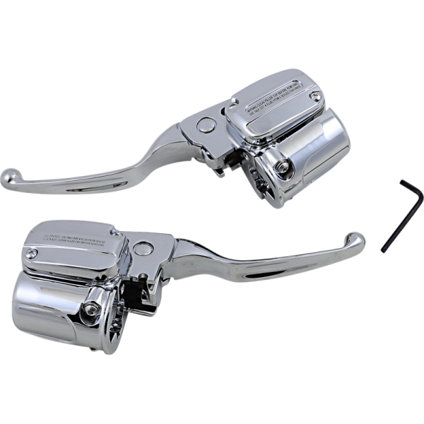 (image for) Drag Specialties Chrome Brake/Hydraulic Clutch Control Kit