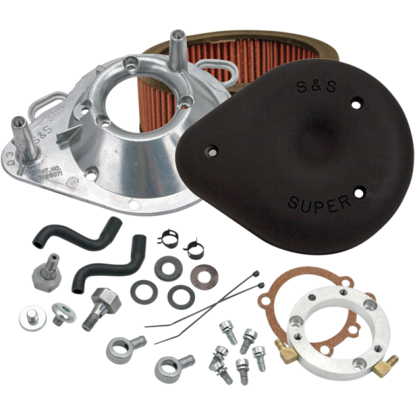 (image for) S&S CYCLE Gloss Black Teardrop Air Cleaner for Big Twin