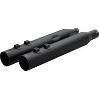 (image for) 4" HP Plus® Slip On Mufflers - Straight cut, ripper baffle, black