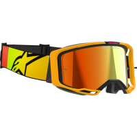 (image for) Alpinestars Vision 8 Goggle, Corp Yellow/Pink with Mirror Red Lens