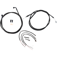 (image for) LA Choppers Midnight Braided Complete Kit for 18-24 Softail w/o ABS (12-14in.)