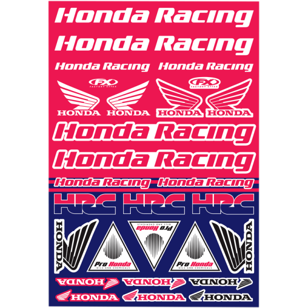 (image for) FACTORY EFFEX Honda Racing OEM Sticker Sheet