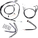 (image for) Burly Brand Black Handlebar Cable/Line Install Kit, For 14" Ape hanger bar