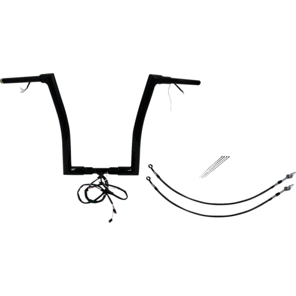 (image for) Fat Baggers Flat Top EZ Install Handlebar 16" Gloss Black