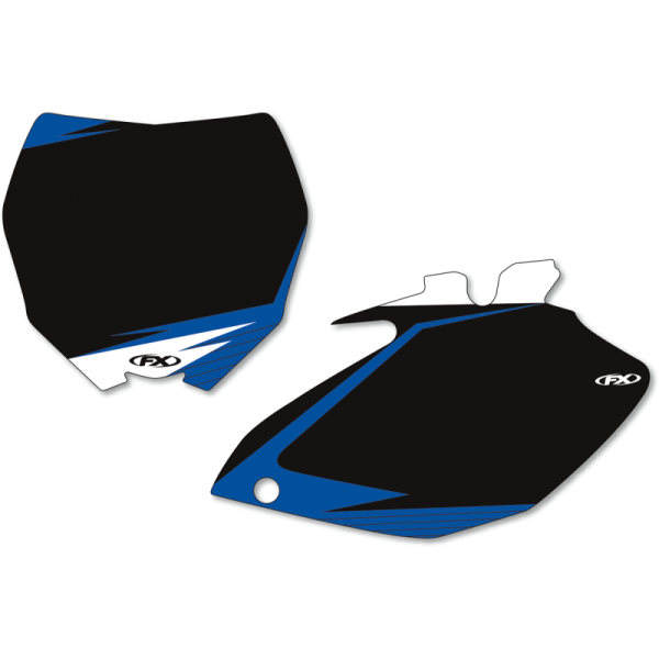 (image for) FACTORY EFFEX Pre-Cut Graphic Number Plate Kit - Yamaha YZ250F 14-18, YZ450F 14-17 - Black