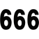 (image for) Mini Pro Numbers - 4" Black - No. 6