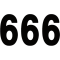 (image for) Mini Pro Numbers - 4" Black - No. 6