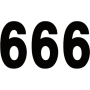 (image for) Mini Pro Numbers - 4" Black - No. 6