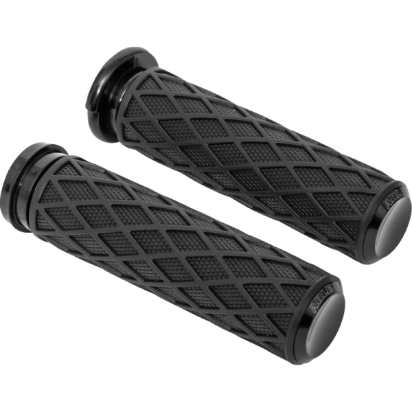 (image for) Arlen Ness Diamond Grips - Black Anodized - 99-17 Twin Cam