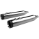 (image for) Khrome Werks 4.50" HP PLUS Slip-On Mufflers - Chrome w/ black Turbine billet end caps