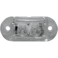 (image for) Oval 2.5", marker light, clear lens/2 amber LED