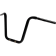 (image for) Gloss Black 1 1/4" Twin Round Handlebars, 12" End Rise