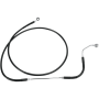 (image for) Black Vinyl-Coated Stainless Steel Front Brake Line Kit, +6" Ext