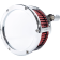 (image for) Feuling BA Air Cleaner Kit - Solid Outer Covers - Chrome finish w/ red filter