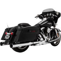 (image for) 4” Eliminator 400 Slip-On Mufflers - Chrome w/ Black End Caps