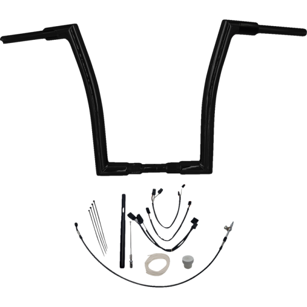 (image for) FAT BAGGERS INC Fat Baggers Flat Top EZ Install Handlebar 16" Gloss Black