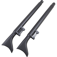 (image for) 2 1/4" Fishtail Mufflers 33" Black No Baffles