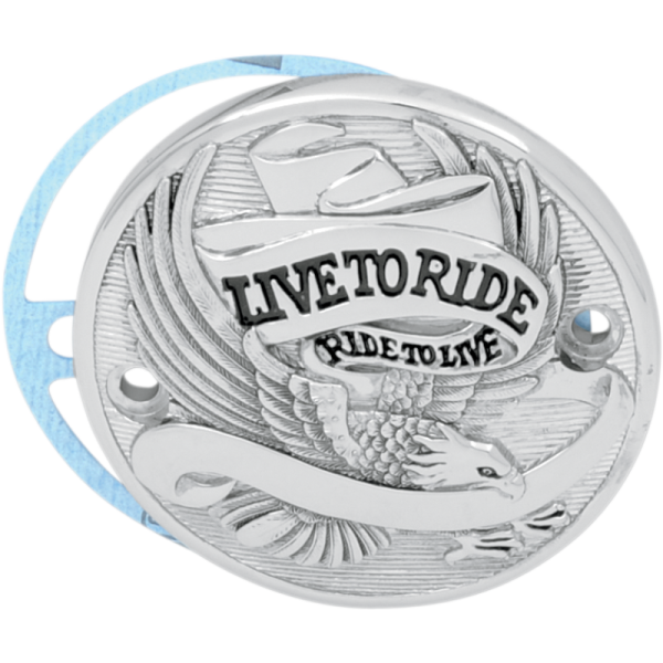 (image for) Drag Specialties 'Live To Ride' Points Cover (Chrome)