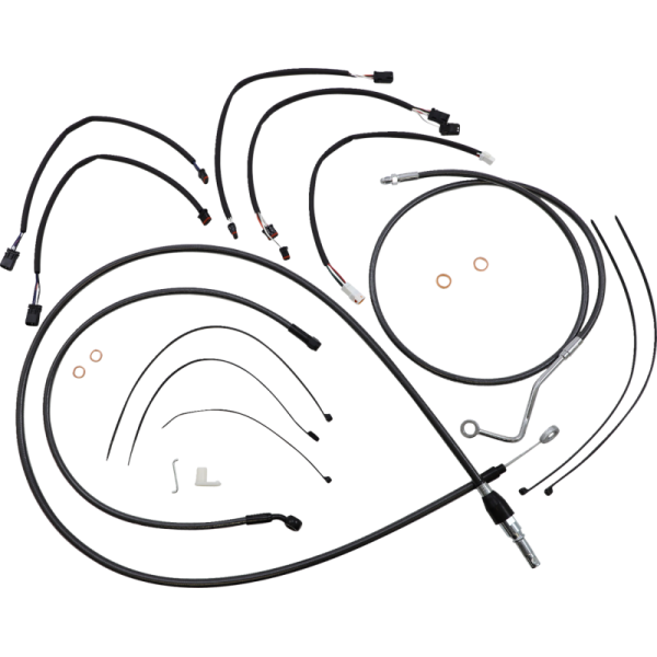 (image for) MAGNUM Black Pearl Handlebar Installation Kit (10" Apes)