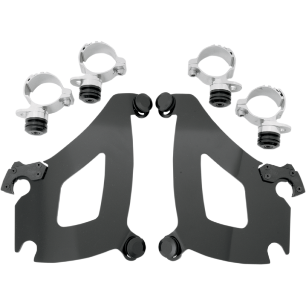 (image for) Trigger-Lock Mounting Kit Polished for Yamaha XV650/1100 Custom 98-19