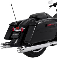 (image for) Slip-On Mufflers - 4" chrome w/ chrome Castle end caps (pr.)