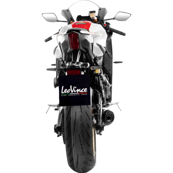 (image for) LEOVINCE LV ONE EVO Black stainless steel Exhaust for YAMAHA MT-07 21-24, XSR700 21-23, YZF-R7 21-23