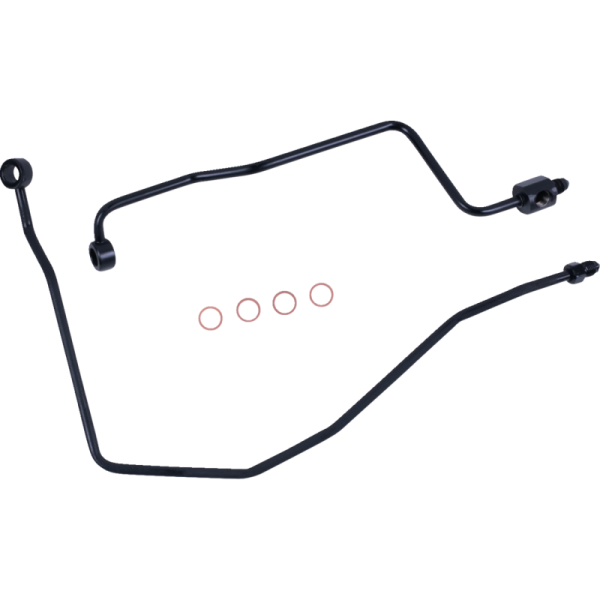 (image for) MAGNUM Braided DOT Rear Brake Line Upper Kit - Black Pearl