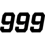(image for) Race Series Numbers - 6" Black - No. 9