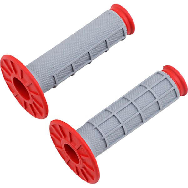 (image for) Renthal Dual-Compound Half-Waffle Grips - Red