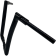 (image for) Fat Baggers 1 1/2" Flat Top EZ Install Handlebars - Gloss Black - 14" End Rise