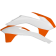 (image for) Radiator Shroud/Louver - KTM white/orange