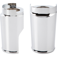 (image for) Smooth Aluminum Fat Tire Fork Boot Covers, Chrome