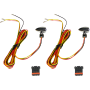 (image for) Micro Bullet V2 LED Turn Signals - Amber/Red, Chrome