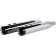 (image for) Khrome Werks 4.50" HP PLUS Slip-On Mufflers - Chrome w/ black Turbine tip billet end caps