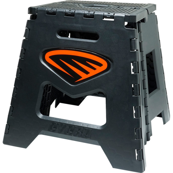 (image for) Cycra Folding Moto Stand - Black w/ orange decal