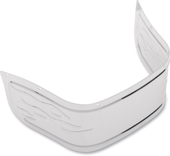 (image for) Drag Specialties Front Fender Skirt - Chrome, Flame