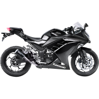 (image for) LV-10 Black stainless steel Slip-On for KAWASAKI Ninja 300R/ABS 13-17